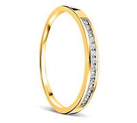 (N) - Orovi Woman Eternity Ring 18 ct/750 Yellow Gold With Diamonds Brilliant Cut 0.1 ct