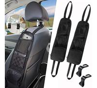 N/S BEEK B5CQ Lot de 2 organisateurs de siège de voiture étanches Multifonctionnels Sac de rangement avec crochets d'appui-tête de voiture Acrylique