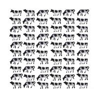 N Scale 1:150 Lot de 60 figurines de vache peintes pour modélisme fermier animaux miniatures en plastique Idéal pour construire des paysages, table de sable et affichage extérieur à Ho