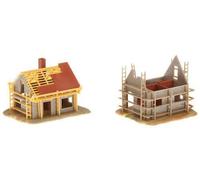 N Scale Homes Under Construction -- 1-3/4 X 2-1/2"" 2 X 6.1cm