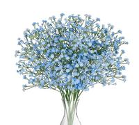 N&T NIETING Gypsophila Lot de 10 Fleurs Artificielles Gypsophile Bouquets de Fleurs Artificielles pour Mariage, fête de Mariée, décoration de Maison (Bleu)