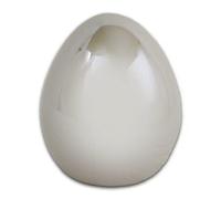 n.v. Oeuf en porcelaine blanc brillant Décoration printanière Hauteur 11 cm