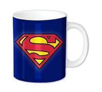 N Wei?,aus Keramik. - Superman Tasse Blau,mit Rotgelbem Logo,Inne [Import]