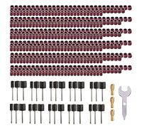 N| Woohome 574 PCS Tambour de Poncage Ensemble, 540 PCS Bandes de Ponçage, 30 PCS Tambour Mandrin pour Dremel Outils Rotatifs, Mandrin Auto-Serrant pour Dremel Outils Rotatifs