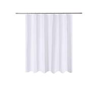 N&Y HOME Doublure de Rideau de Douche à Coupe Courte - 183 x 165 cm, de qualité hôtelière, résistant à la moisissure, Lavable, Hydrofuge, Rideaux de Salle de Bain avec œillets pour Spa Blanc