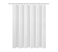 N&Y HOME Doublure de Rideau de Douche en Tissu Court de 152,4 cm de Long, de qualité hôtelière, Lavable en Machine, Rideaux de Salle de Bain Courts avec œillets, Blanc 183 x 152,4 cm