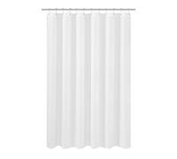 N&Y HOME Longer Shower Curtain Liner Fabric 72 x 75 inches, Hotel Quality, Washable, White Spa Bathroom Curtains with Grommets, 72x75