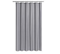 N&Y HOME Rideau de Douche en Tissu Extra Long - 183 x 213 cm - Qualité hôtelière - Lavable en Machine - Gris - 183 x 213 cm