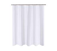 N&Y HOME Rideau de Douche ou Doublure en Tissu pour Camping-Car, 152,4 x 162,6 cm, Rideau de Douche pour Voyage, remorque, Camping, Rideau de Salle de Bain Blanc avec œillets, 152,4 x 162,6 cm