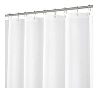 N&Y Home Rideau de Douche ou Doublure Extra Long en Tissu Lavable avec œillets de qualité hôtelière - 183 x 274,3 cm (l x H) - Blanc