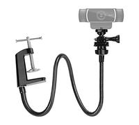 N/Y Support de caméra de bureau pour webcam de bureau avec pince à mâchoire de bureau durable avec col de cygne flexible pour webcam Logitech tous les téléphones portables