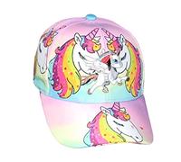 N York Casquette Licorne pour Fille T54 Blanche de Baseball de 7 à 12 Ans NY- Fille- Hip Hop Honour