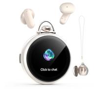 N03 Écouteurs Traducteur Instantané avec Assistant IA, Son Hifi, 134 Langues & 9 Modes - Bluetooth 6.0 Design Montre Poche, Écouteur Traducteur Avec LCD, Idéal Pour Le Sport et Les Études (Argent)