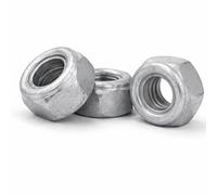 N06E Lot de 100 écrous de verrouillage M6 (6 mm) avec insert en nylon DIN985 Argenté