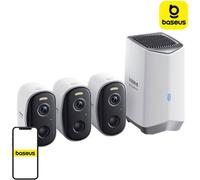 N1 Baseus 2K Outdoor Camera Set of 3 (White)