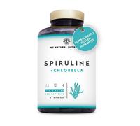 N2 Natural Nutrition Spiruline Chlorella Gélules Teneur Élevée en Fer, Chlorophylle et protéine végan Phycocyanine Anti-Fatigue