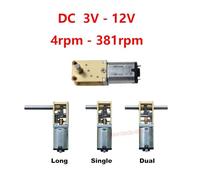 N20 All Metal Gearbox electronic starter Singal/Dual Shaft DC 3V 6V 12V 4RPM-381RPM Slow Speed High Torque Gear electronic starter DIY Robot Car IINKUEYK((E)34-136rpm,Single Shaft)