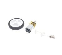 N20 gear electronic starter electronic starter + coupling supporting tire + bracket + screw robot wheel set DC3V 6V 12V 15-1000RPM forward and reverse NWPNLXEA(6v 300rpm,With white round)