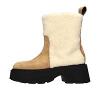 N21 - Bottines en daim et fausse fourrure - Femme - Chaussures - Beige - Taille: 41 EU