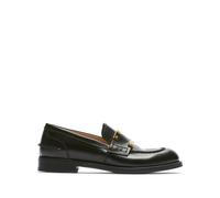 N21 - Chaussures plates noires en cuir avec logo doré - Femme - Chaussures - Noir - Taille: 36 EU