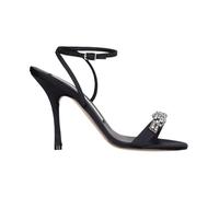 N21 - Sandale à talon aiguille ornée d'un bijou - Femme - Chaussures - Noir - Taille: 38 EU
