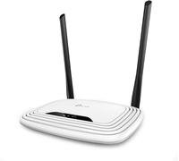 N300 WiFi Router WiFi Speed up to 300Mbps, WiFi 2.4GHz Band, 5 Ports (4 Ethernet Ports), 2 External Antennas, Parental Control, QoS, TL-WR841N White, Single Band