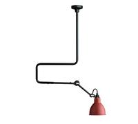 N312 Plafonnier Mat Noir et Rouge