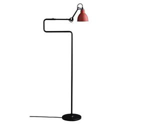 N411 Lampadaire Mat Noir et Rouge Mat
