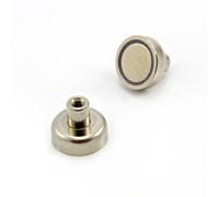 N42 Aigneur de Pot N42 Pour Les Applications de Bricolage, D'Ingénierie, de Fabrication, de Suspension et de Maintien - 20mm dia x 14mm de Haut x M4 Fil - 18,3kg - Pack de 10