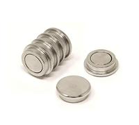 N42 N42 Néodyme Top Hat Pot Aimant Pour Bureau, Réfrigérateur, Tableau Blanc, Réfrigérateur et Bricolage - 25mm de diamètre x 8mm D'Épaisseur - 7,6kg - Pack de 6