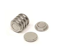 N42 N42 Néodyme Top Hat Pot Aimant Pour Le Bureau, Le Réfrigérateur, Le Tableau Blanc, Le Réfrigérateur et Le Bricolage - 22mm dia x 6mm D'Épaisseur - 5,3kg - Pack de 6