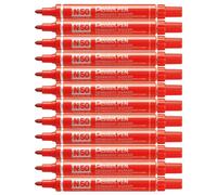 [N50/B-RGE-12] Pentel Lot de 12 Marqueurs permanent N50 Pointe Ogive 2 mm Rouge