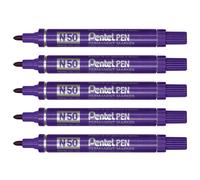[N50-VE-5] Pentel Lot de 5 Marqueurs Permanent PENTEL PEN N50 Pointe Conique ...