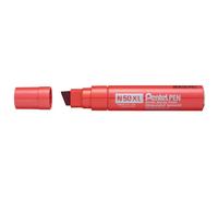 [N50XL-B] Pentel Marqueur permanent N50XL, pointe biseautée, rouge