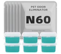 N60 Lot de 6 désodorisants pour litière pour chat - Oxygène actif - 60 g
