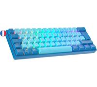 N60 Nova Mechanical Gaming Keyboard 60%Hot Swap Gaming Keyboard62 Programmable KeysRGB LEDMac,Windows PCAZERTY French (Blue,Pro Yellow)