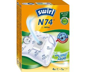 [N74] SWIRL Pack 4 sacs d'aspirateur N 74 Micropor Plus Green + 1 filtre