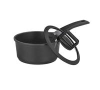 N8WERK Casserole en Fonte d'aluminium dans l'édition Midnight 18 cm | Affichage de la température avec Changement de Couleur | Tous Types de poêles, également à Induction | Triple étanchéité