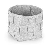 N8WERK Panier de rangement en feutre 24x24x24 cm | Idéal pour le bois de cheminée et magazines | Durable et polyvalent | Panier pliable adapté aux étagères [Gris clair]