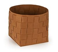 N8WERK Panier de rangement en feutre 40x40x40 cm | Idéal pour le bois de cheminée et magazines | Durable et polyvalent | Panier pliable adapté aux étagères [Marron]