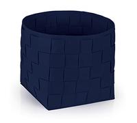 N8WERK Panier de rangement en feutre 40x40x40 cm | Idéal pour le bois de cheminée et magazines | Durable et polyvalent | Panier pliable adapté aux étagères [Bleu foncé]