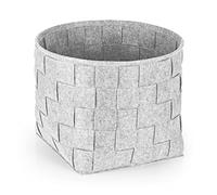 N8WERK Panier de rangement en feutre 40x40x40 cm | Idéal pour le bois de cheminée et magazines | Durable et polyvalent | Panier pliable adapté aux étagères [Gris clair]