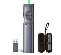 N97s Metal Télécommande de Présentation Bluetooth pour Écran TV/Projection | USB-A Présentateur, PowerPoint Clicker sans Fil avec Laser Pointeur Numérique/Physique, Portée 100m Remote, Batterie 300mAh