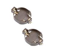 NA 2 Pcs CR2032 Ronde Horizontale Porte-Pile Bouton Porte-Batterie Brun Conteneur Cas