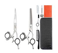 NA 5,5 Pouces Japonais Ciseaux de Cheveux kit Salon Professionnel Coiffure Ciseaux Coiffure Rasoir Bord Rotation Tour Thumb Cisaillement pivotant Thumb Ciseaux de Coupe rotative Coupe Coupe