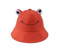 NA Chapeau bob grenouille pour femme - Été - Automne - Uni - Panama - Randonnée - Plage - Pêche - Protection solaire - 56 à 58 cm - Orange