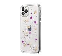 na iPhone 8 Plus Handyhülle iPhone 7 Plus Hülle Blume Schutzhülle Echt Getrocknete Blumen Kristall Schutzhülle Silikon Rückschale TPU Bumper Case Cover für iPhone 7 Plus/8 Plus, Sternblume Lila