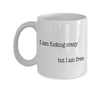 NA Je suis Fou mais Je suis Libre - Lana Del Rey - Tasse à café, Tasse à thé, drôle, Citation, idée pour Lui ou Elle, Femme et mère, fête des pères, Si 6ZH1K1