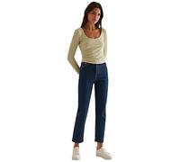 NA-KD Jean Droit Taille Haute, Noir foncé, 36 Femme