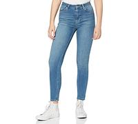 NA-KD Jean Skinny Taille Haute, Bleu Moyen, 36 Femme